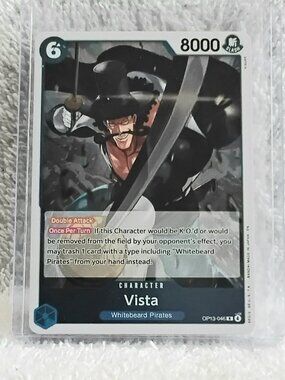 3/$25 Mint Rare One Piece Vista Holo Character Card OP13-046 by Bandai!!